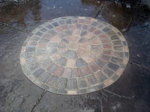 brick paving in a circle