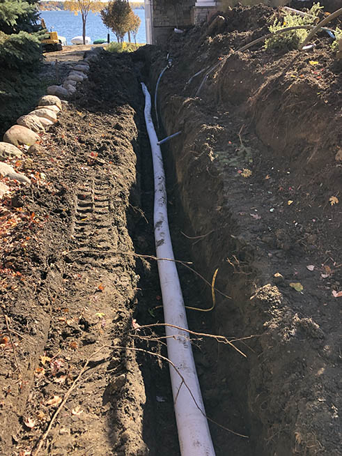 drainage correction installation